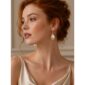 Cercei fantasy cu perle biwa roz 3
