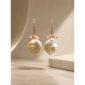 Cercei fantasy cu perle biwa roz 4