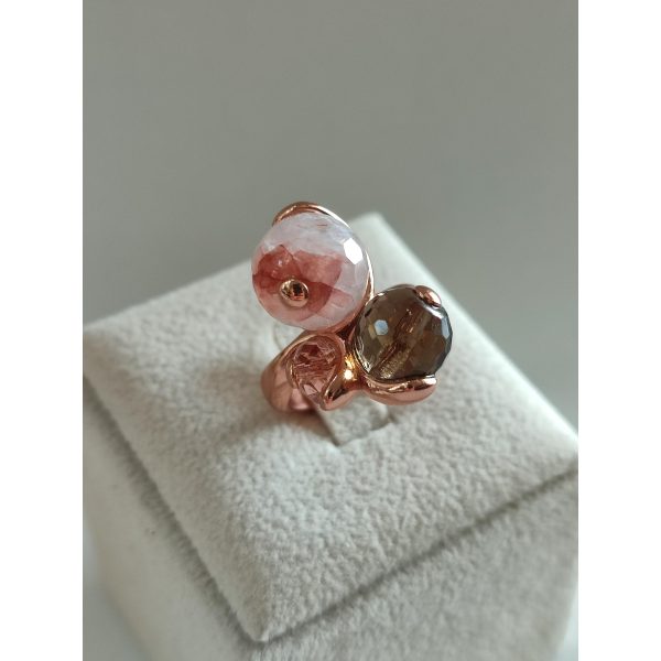 Inel trilogy din cuart multicolor 5 Inel trilogy din cuart multicolor 5