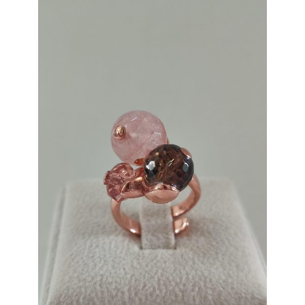 Inel trilogy din cuart multicolor 8 Inel trilogy din cuart multicolor 8