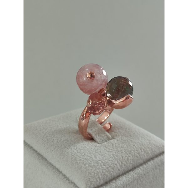 Inel trilogy din cuart multicolor 9