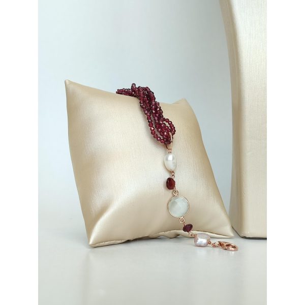 Set desire din granat si perle de cultura 4 Set desire din granat si perle de cultura 4