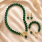 Set harmony din agat verde smarald