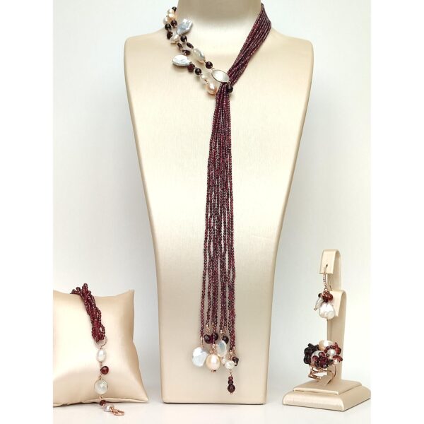 Set baroque din granat si perle de cultura 2 Set baroque din granat si perle de cultura 2