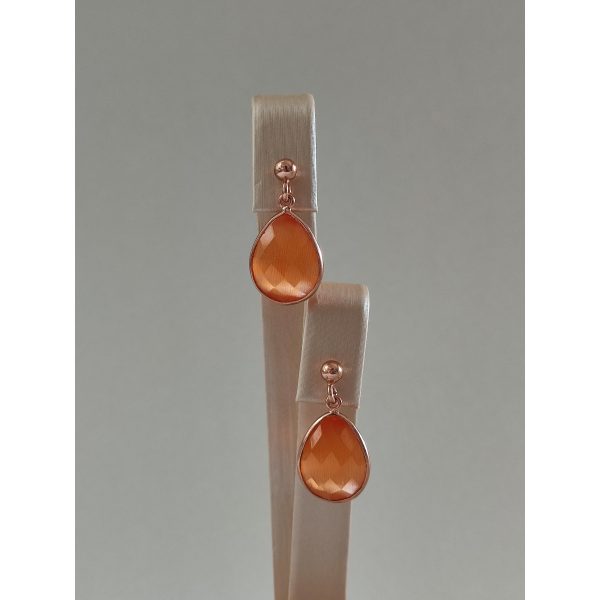 Cercei roua din agat portocaliu Cercei roua din agat portocaliu