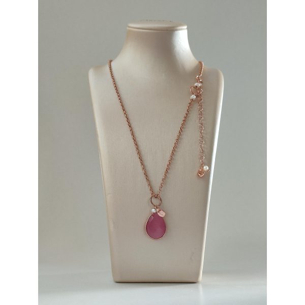 Lantisor fantasy cu pandantiv din cuart roz Lantisor fantasy cu pandantiv din cuart roz