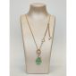 Lantisor fantasy cu pandantiv din cuart verde