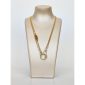 Lantisor moonlight dublu din argint placat cu aur galben 2
