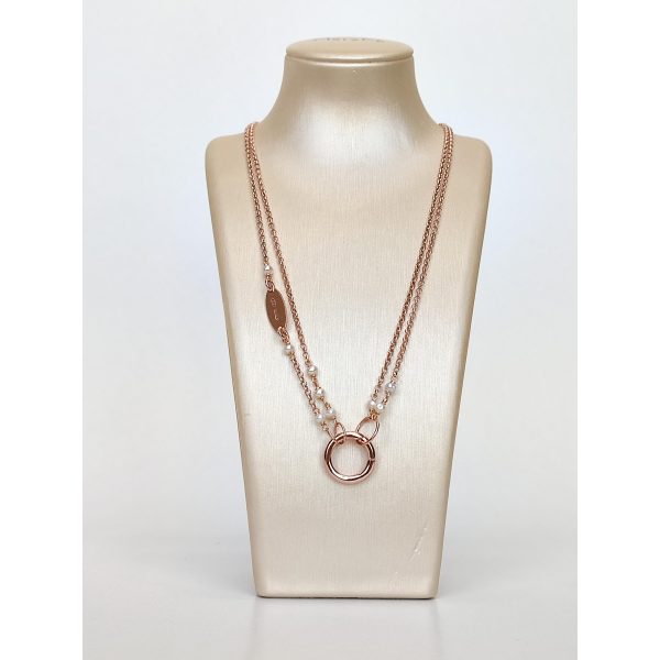 Lantisor moonlight dublu din argint placat cu aur roz 2 Lantisor moonlight dublu din argint placat cu aur roz 2