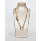 Lantisor moonlight dublu din argint placat cu aur roz 2
