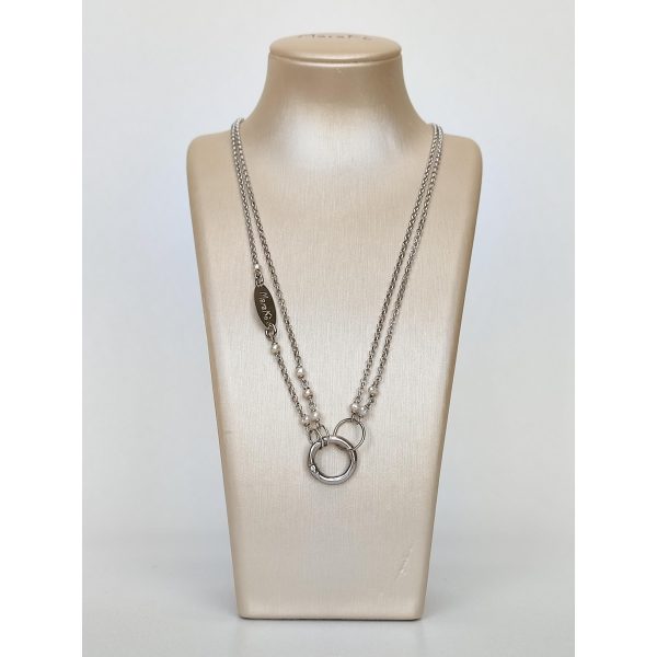 Lantisor moonlight dublu din argint placat cu rodiu 2 Lantisor moonlight dublu din argint placat cu rodiu 2