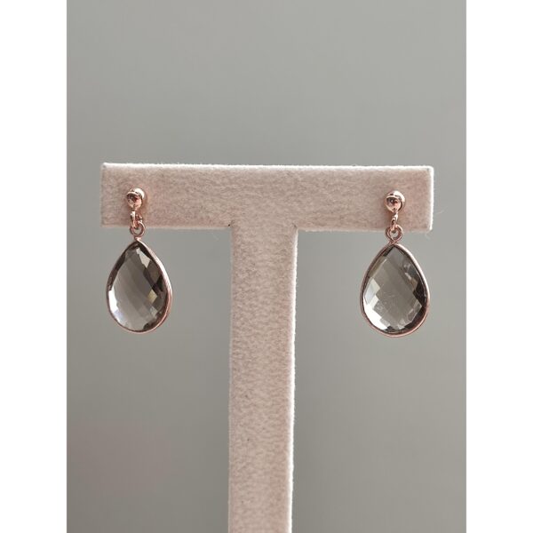 Cercei roua din cuart fumuriu 2 Cercei roua din cuart fumuriu 2