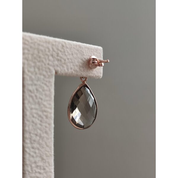 Cercei roua din cuart fumuriu Cercei roua din cuart fumuriu