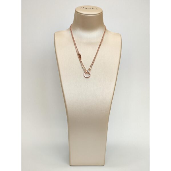 Lantisor moonlight dublu din argint placat cu aur roz 1 Lantisor moonlight dublu din argint placat cu aur roz 1