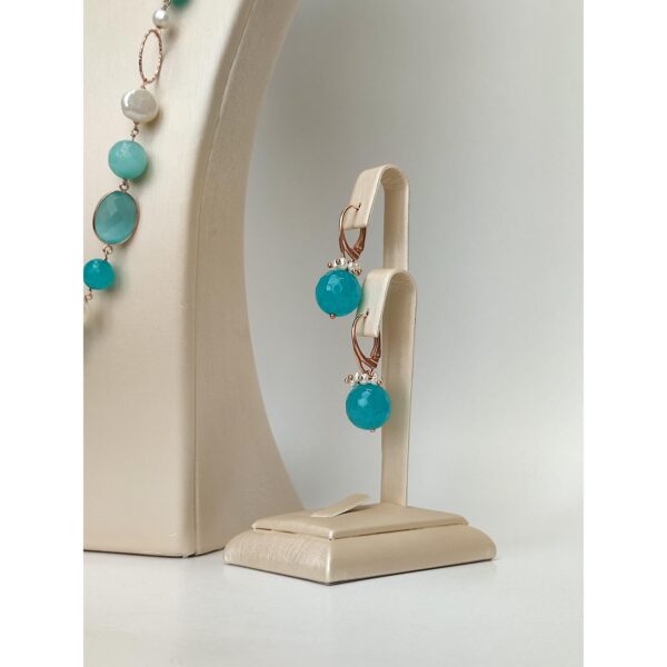 Set glory din jad verde acvatic si perle Set glory din jad verde acvatic si perle