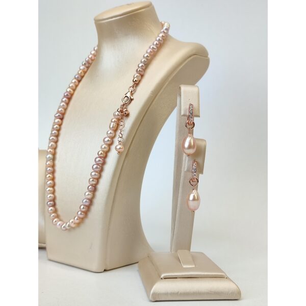 Set royal din perle de cultura roz 1 Set royal din perle de cultura roz 1