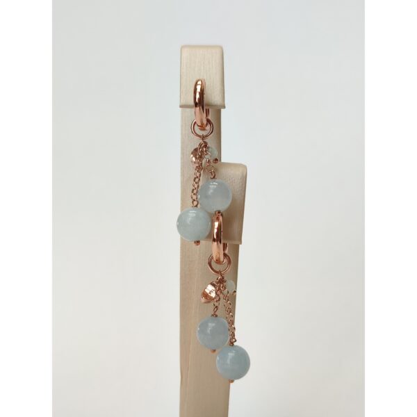 Cercei cherry cu pandantiv din acvamarin Cercei cherry cu pandantiv din acvamarin