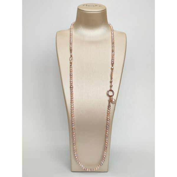 Colier royal dublu din perle de cultura roz 1 Colier royal dublu din perle de cultura roz 1