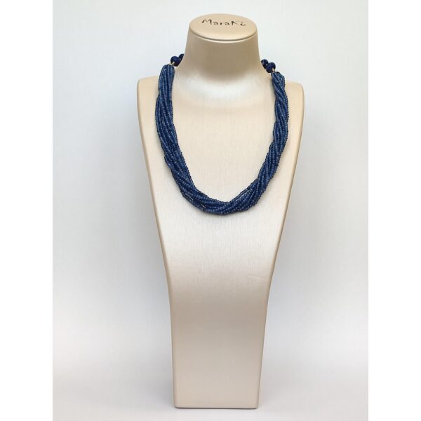 Colier greta din agat albastru safir 2 Colier greta din agat albastru safir 2