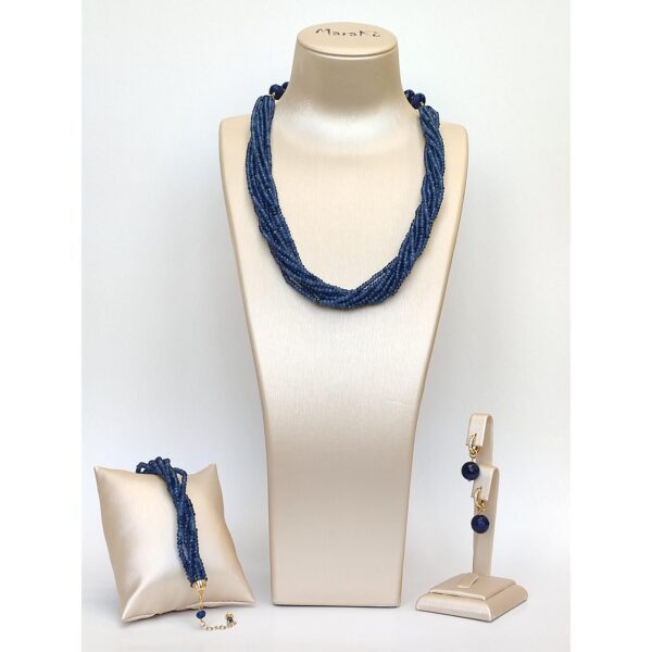 Colier greta din agat albastru safir 4 Colier greta din agat albastru safir 4