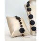 Set timeless cu discuri din agat negru satinat 2