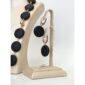 Set timeless cu discuri din agat negru satinat 4