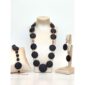 Set timeless cu discuri din agat negru satinat 5