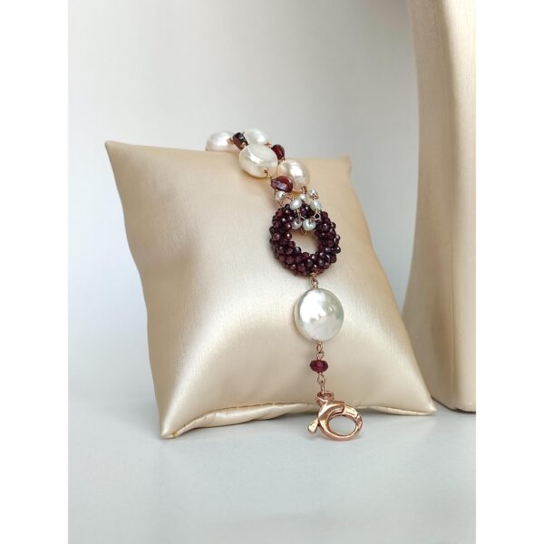 Set glamour din granat si perle 1 Set glamour din granat si perle 1