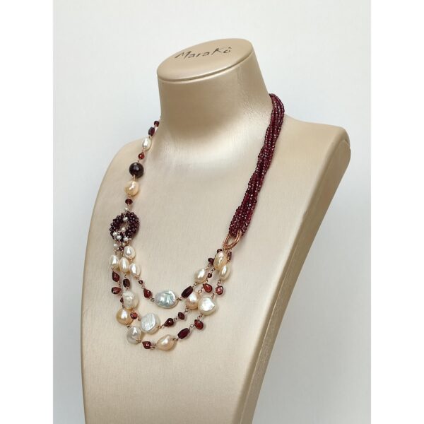 Set glamour din granat si perle 2 Set glamour din granat si perle 2