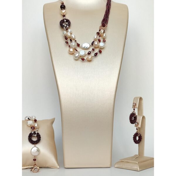 Set glamour din granat si perle 3 Set glamour din granat si perle 3