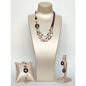 Set glamour din granat si perle 4