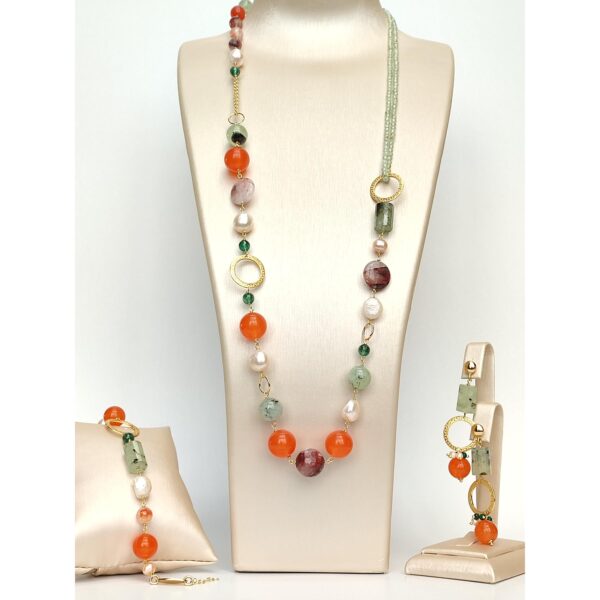 Set rebel din agat cuart si perle 2 Set rebel din agat cuart si perle 2