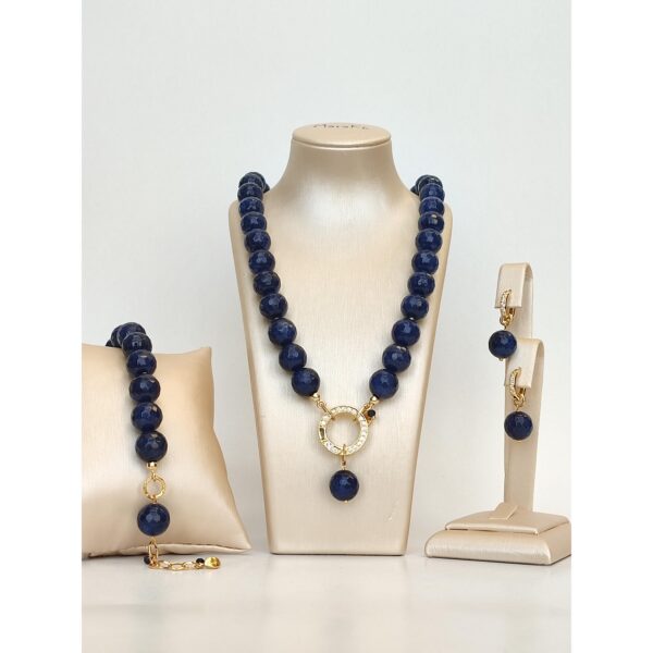 Set harmony din agat albastru safir 2 Set harmony din agat albastru safir 2