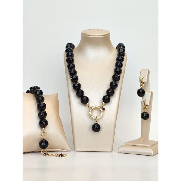 Set harmony din agat negru 2 Set harmony din agat negru 2