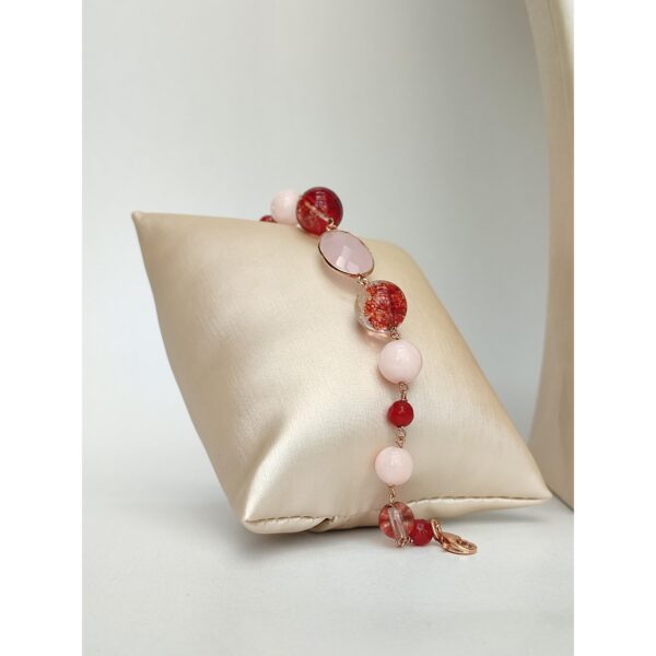 Set sunshine din cuart rosu si jad roz Set sunshine din cuart rosu si jad roz