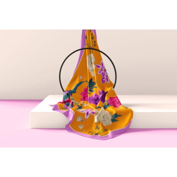 Batic-Secret-Garden-–-Lila-Orange-1 Batic-Secret-Garden-din-matase- naturala-lila-orange