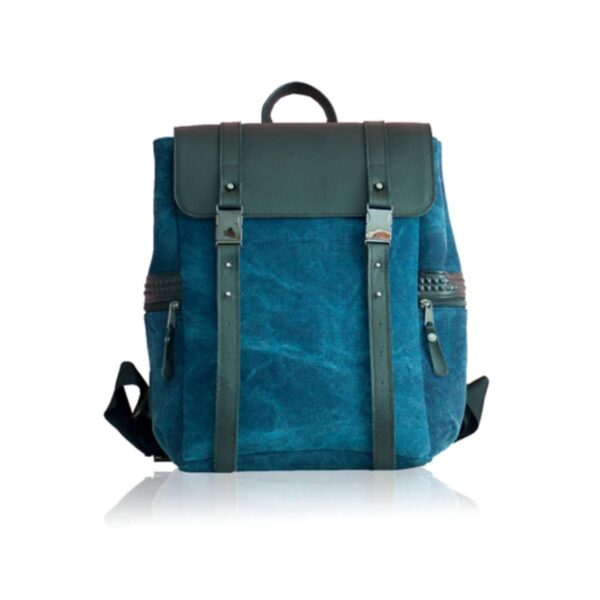 Boston-Canvas-Backpack-Blue Boston-Canvas-Backpack-Blue