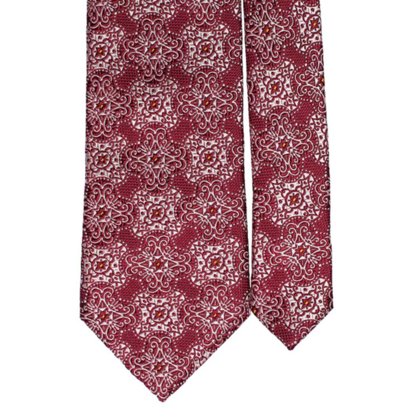 Cravata-de-Matase-Bordeaux-Fantasy-Alb-Portocaliu-1-AN5537 Cravata-de-Matase-Bordeaux-Fantasy-Alb-Portocaliu-1-AN5537