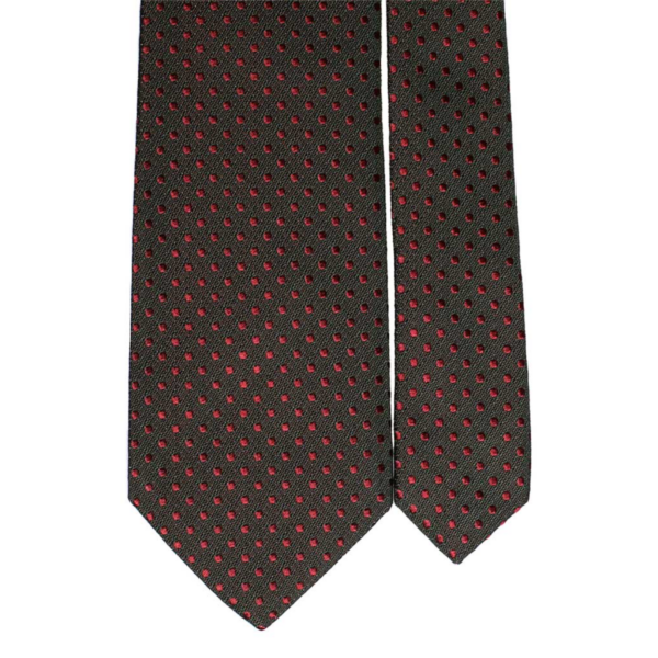 Cravata-de-Matase-Verde-Pois-Bordeaux-1-AN5297 Cravata-de-Matase-Verde-Pois-Bordeaux-1-AN5297