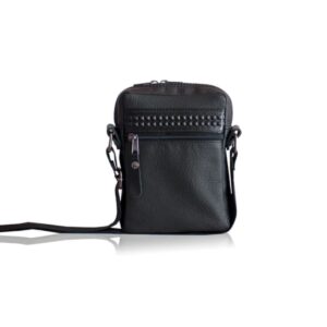 Ethan Body Bag din piele naturală - negru