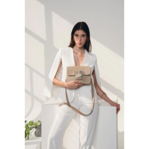Lauren Leather Shoulder Bag Taupe