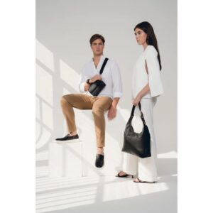 Serena Leather Tote Bag Black