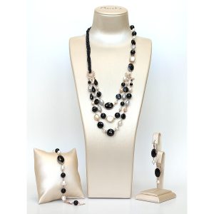 Set diva din agat negru si perle