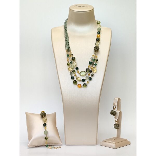 Set diva din cuart verde multicolor 1