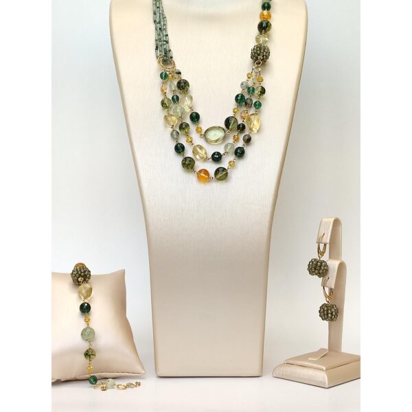 Set diva din cuart verde multicolor Set diva din cuart verde multicolor