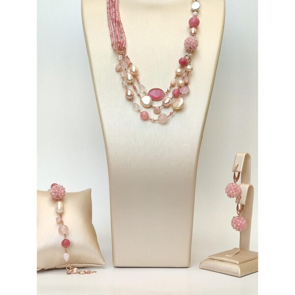 Set diva din opal cuart jad si perle Set diva din opal cuart jad si perle