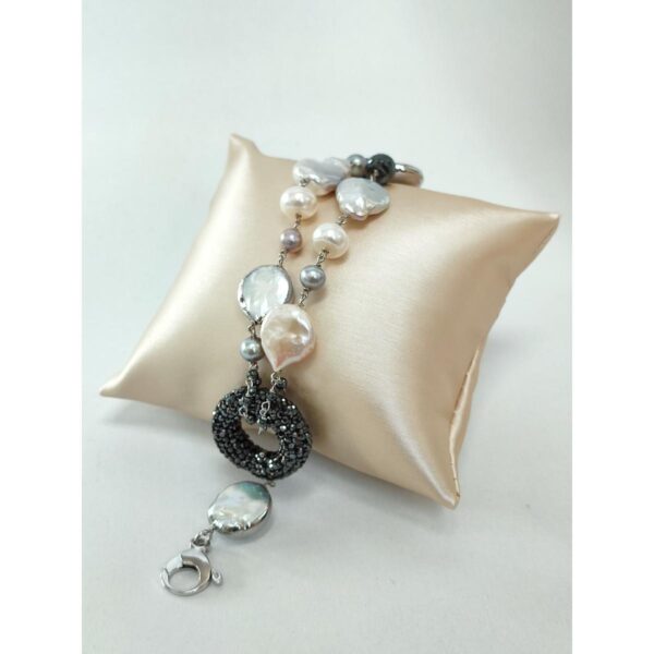 bratara-glamour-hematit bratara-glamour-din-hematit-natural-si-perle-de-cultura