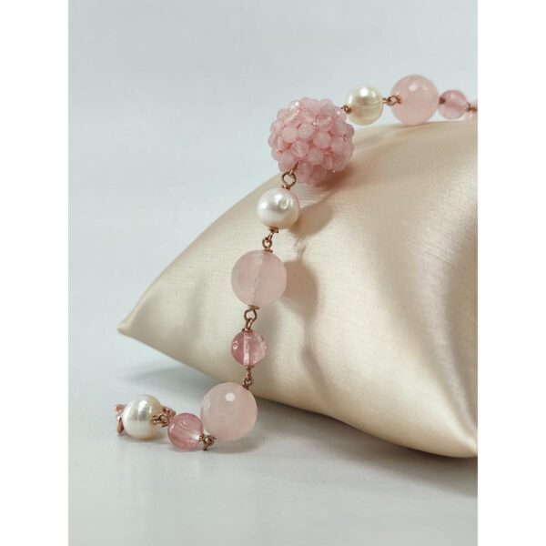 bratara-sensation-roz-1 bratara-sensation-cu-perle-de-cultura-si-cuart-roz