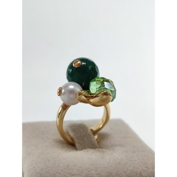 inel-trilogy-verde-1 inel-trilogy-cu-agat-verde-cuart-si-perle-de-cultura-reglabil