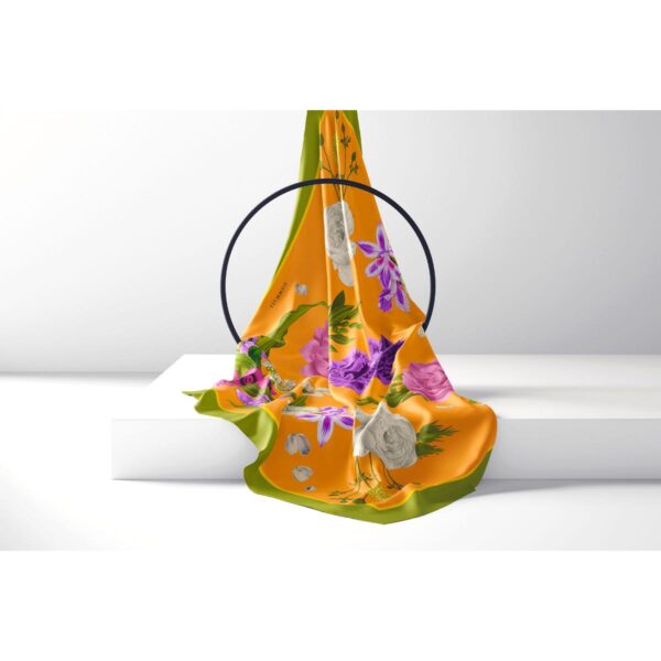 secret_garden_olive_orange_02 batic-secret-garden-din-matase-naturala-kai-orange